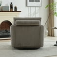 thumbnail image 4 of Leumius 360° Swivel Accent Chair with 2 Throw Pillows,40.55''W Corduroy Accent Chair Armchair,Comfy Upholstered Single Sofa Chair for Bedroom Living Room,Gray, 4 of 8