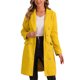 thumbnail image 1 of Abrigo INSPIRE CHIC para mujeres con solapa muesca, doble botonadura, abrigo de invierno cálido de longitud media, amarillo XL, 1 of 1