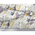 thumbnail image 3 of Soimoi Poly Georgette Fabric Grapes,Wine Glass & Bottle Fabric Prints By Yard 42 Inch Wide, 3 of 3