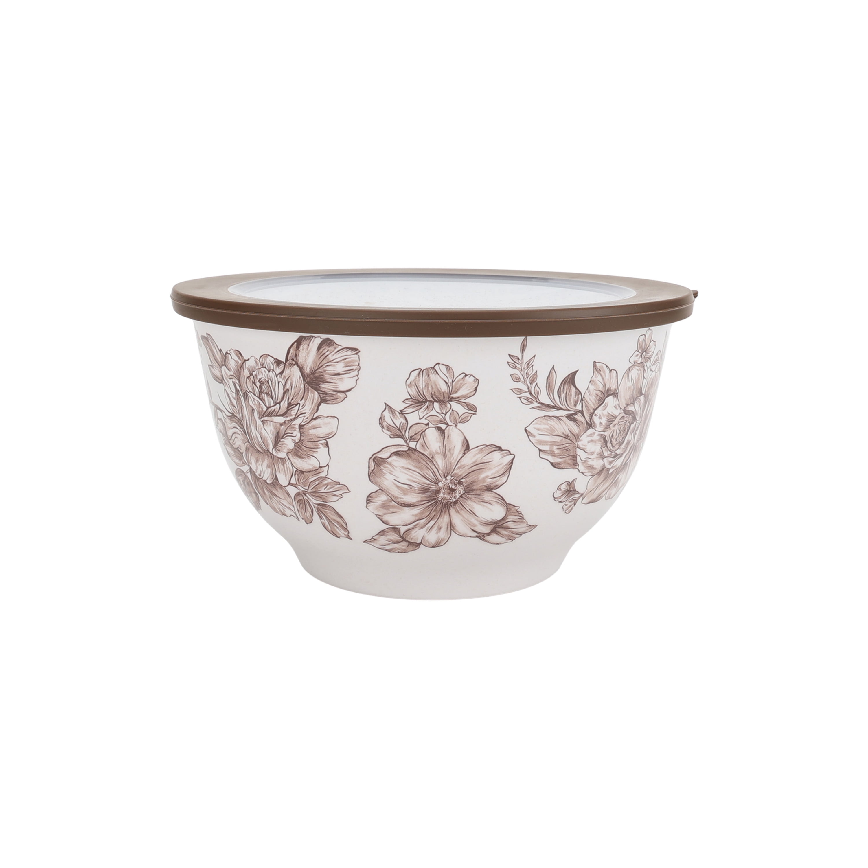 The Pioneer Woman Agatha Brown Bamboo Melamine 10-Piece Nesting Mixing Bowl Set