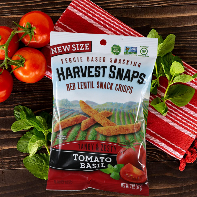 Harvest Snaps Red Lentil Crunchy Loops Kick'N BBQ, 2.5 oz - Foods Co.