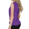 thumbnail image 2 of Nlife Women Sleeveless V Neck Buttons Tie Front Tank Top, 2 of 6