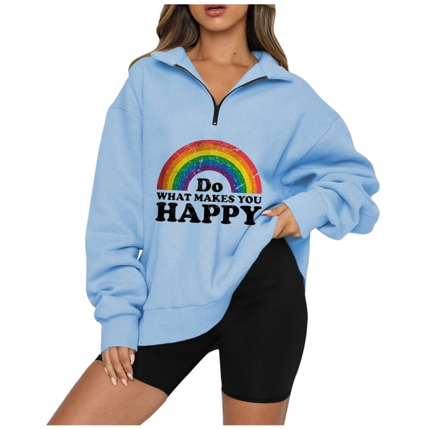 Tops Para Mujer Blusas de Manga Larga Moda Casual Impreso Cuello Vuelto Camiseta Suelta Otoño Jersey Odeerbi ODB185323