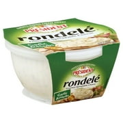 Rondele by President Garlic & Herbs Gourmet Spreadable Cheese, 8 oz