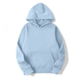 thumbnail image 4 of Women's Pullover Hoodie Cozy Fall Sweatshirt with Drawstring Hood Front Pocket Relaxed Fit Hoodies, 2XL, 4 of 6