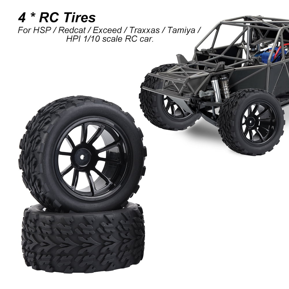 Pneu RC, Pneu de Voiture RC Haute Simulation 4 Pcs Antidérapant pour Voiture RC Redcat Échelle 1/10