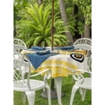 thumbnail image 3 of Outdoor Tablecloths with Umbrella Hole & Zipper, Yellow Truck Round Tablecloth 54 Inch, Spring Bees Daisy Car Star Buffalo Plaid Lines Waterproof Table Cloth, Patio/Pool/Picnic Table Covers, 3 of 8