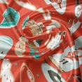 thumbnail image 7 of Ambesonne Christmas Valance & Curtain, Snowman Santa Cookies, 55"x30", Vermilion Ecru Turquoise, 7 of 7