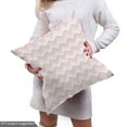thumbnail image 4 of Ambesonne Pink Fabric by the Yard Upholstery, Zigzag Chevron Grunge, 5 Yards, Rose Pale Pink White, 4 of 4
