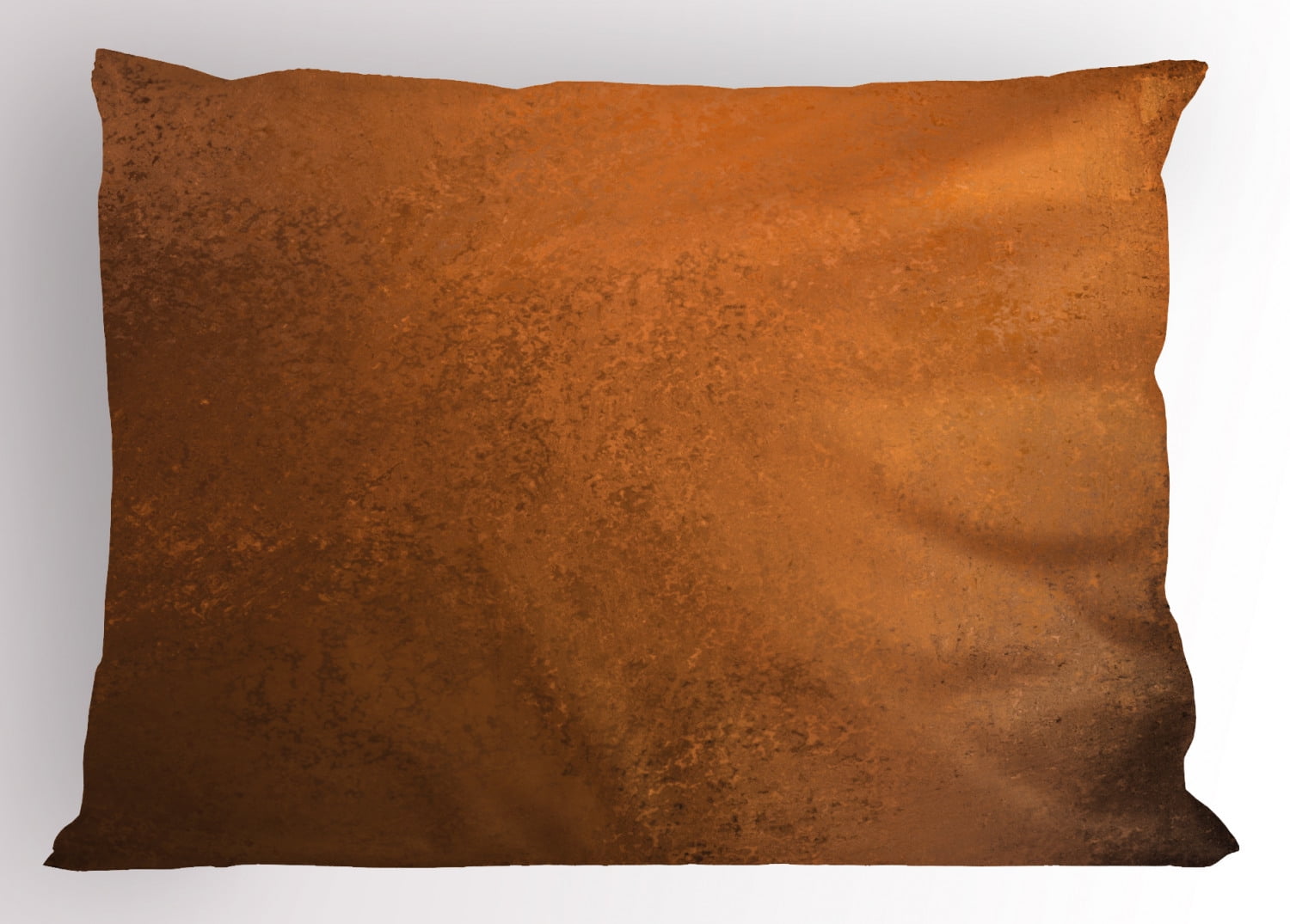 Copper Pillow Sham Grungy Vintage Texture Old Abstract Copper Surface Autumn Season Theme Print, Decorative Standard Size Printed Pillowcase, 26 X 20 Inches, Orange Dark Orange, by Ambesonne