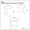 thumbnail image 5 of Simpli Home Monet Modern Industrial 24 inch Wide Metal 2 Pc Nesting Table in Black, Fully Assembled, 5 of 5