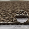 thumbnail image 3 of HOMERRY 5' x 7' Modern Rugs for Bedroom Imitation Braided Pattern Soft Carpet, Brown, 3 of 5