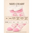 thumbnail image 7 of FEOYA Women Winter Slipper Socks Fuzzy Thick Socks with Grippers Cozy Christmas Gifts Socks Reindeer Pink for Outdoor Activities Xmas Holiday Lounge Indoor, 7 of 7