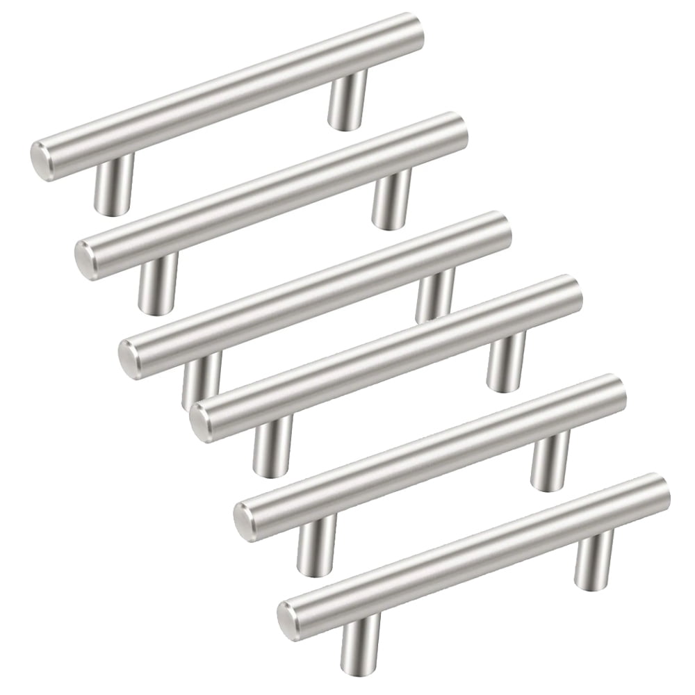 6 Pack Brushed Nickel Pulls 3 Inch Kitchen Handles