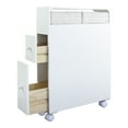Narrow Slim Rolling Storage Cart and Organizer Kitchen Storage