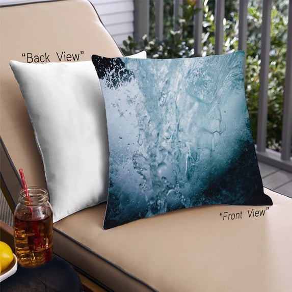 Ahgly Company Color Focus Blue Outdoor Throw Pillow, 18 inch by 18 inch