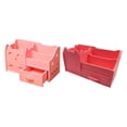 thumbnail image 4 of Injueey Portalápices multifuncional, organizador de almacenamiento de papelería de PVC duradero y que ahorra espacio, organizador de Carpetas de archivos Rosa oscuro, 4 of 6