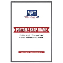M&T Displays Aluminum  Portable Black Snap Photo Picture Poster Frame 40x60 inch