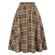 thumbnail image 4 of Falda a cuadros de cintura alta en forma de A para mujer, falda de cintura elástica de moda para otoño/invierno, 4 of 4