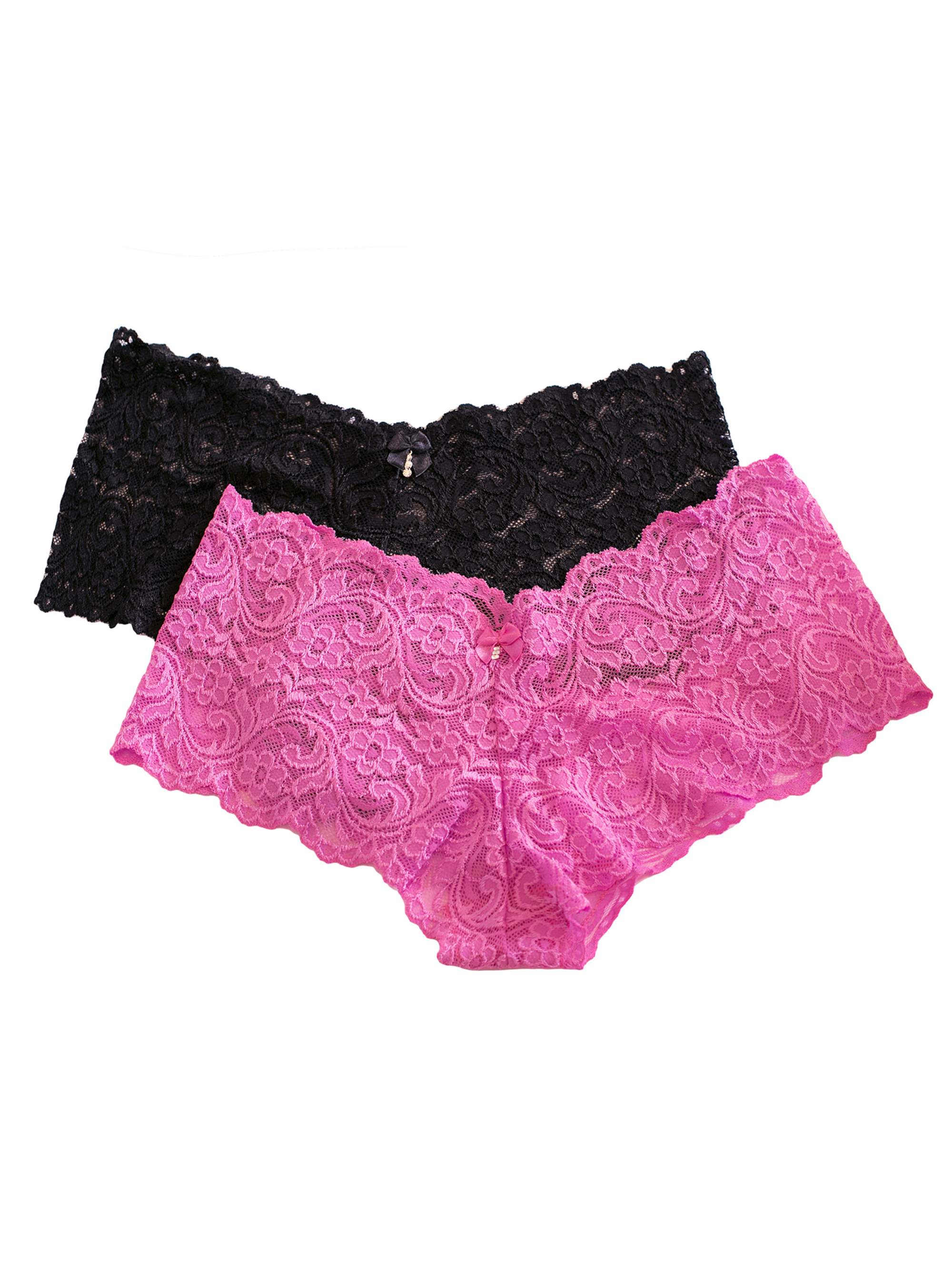 Smart & Sexy Smart & Sexy Women's Lace Boyleg Panty 2 Pack, Style