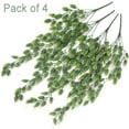 thumbnail image 2 of Zukuco Artificial Hanging Plants Vine Garland 4pcs Bush Fake Hops Flower Stems Greenery for Indoor Outdoor Festive Wedding Party Home Office Decoration, 2 of 5