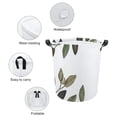 thumbnail image 4 of FANNA Leaves Buds Branch Oxford Cloth Clothes Storage Bucket Toy Organizer Laundry Hamper Round Basket One size, 4 of 6