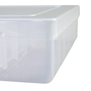 Craft County Clear White Plastic Embroidery Floss & Thread Organizer Box with 17 Compartments