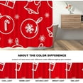 thumbnail image 5 of Decor Shower Curtain Set,Christmas Holiday Themered Gifts Polyester Shower Curtain for Shower Stall Bathroom Waterproof with 12 Hooks 72x72 Inch, 5 of 6