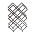 thumbnail image 1 of Saltoro Sherpi Transitional Style 9 Bottle Metal Wine Holder, Silver, 1 of 2
