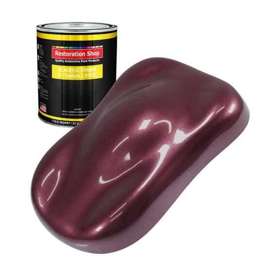Restoration Shop - Milano Maroon Firemist Acrylic Enamel Auto Paint - Quart Paint Color Only - Single Stage High Gloss