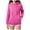 Hot Pink, variant on ZHOUCHANKIDS Streetwear Women's Hooded Pullover Women's Fashion Hoodie Zipper Long Sleeved Top for Hot Pink XXXL