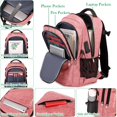 thumbnail image 3 of Mochila FENGDONG para portátil grande de 17,3", impermeable, rosa claro, 3 of 6