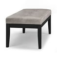 thumbnail image 5 of Simpli Home Lacey 43" Wd. Ottoman Bench in Distressed Grey Taupe Faux Leather, 5 of 6