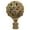 Polished Brass - Pack of 1, variant on Royal Designs, Inc. Floral Motif Sphere Crystal Accents Finial for Lamp Shade, F-5074AB-1, Antique Brass, Single
