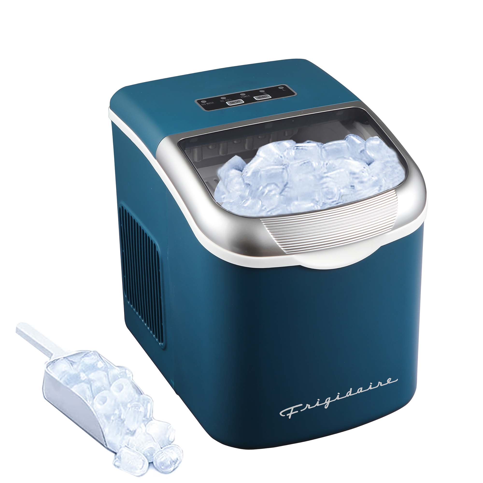 Frigidaire 26 Lbs. Countertop Bullet Ice Maker, Retro Ice Machine with Touch Controls, Navy