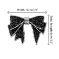 thumbnail image 2 of DARING DIVA Women's Elegant Shiny Rhinestones Bow Ties Black, 2 of 5