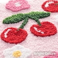 thumbnail image 3 of Alfombra de baño Anybar Cute Cherry de microfibra rosa, 3 of 6