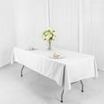 thumbnail image 4 of Balsacircle 54X96-Inch White Rectangle Polyester Tablecloth Table Cover Linens For Wedding Party Events Kitchen Dining, 4 of 5