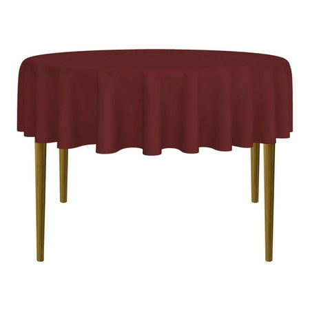 

YfulYde - 10 Premium 70 Round Tablecloths for Wedding/Banquet/Restaurant - Polyester Fabric Table Cloths - Burgundy