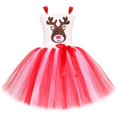 thumbnail image 3 of Disfraz de reno y ciervo Rodolfo para niña, vestido con tutú navideño, diadema con astas, ropa de disfraces de animales de dibujos animados para fiesta de Navidad para niños pequeños, 3 of 5
