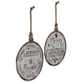 thumbnail image 3 of Northlight Merry Christmas and Merry and Bright Wall Signs - 14" - Gray and Brown - Set of 2, 3 of 5