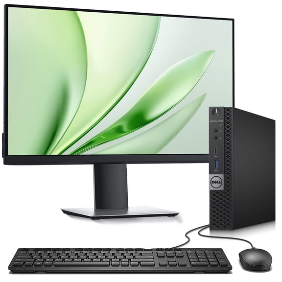 Restored Dell 7050 Tiny Desktop PC | i5-7th Gen Processor| Intel UHD Graphics 630 | 8GB DDR4 RAM | 128GB SSD | WIFI | Keyboard & Mouse |22" LED Monitor| Windows 11 Pro Computers Desktop (Refurbished)