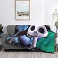 thumbnail image 2 of Goofa The Nightmare Before Christmas Pattern Fleece Throw Blanket for Couch, Soft Checkered Flannel Blanket for Sofa, Warm Cozy Decorative Blanket Fall Decor Gift-40"x30", 2 of 6