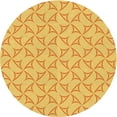 thumbnail image 1 of Ahgly Company Machine Washable Indoor Round Transitional Bold Yellow Area Rugs, 6' Round, 1 of 7