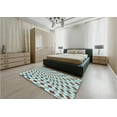 thumbnail image 4 of Ahgly Company Indoor Square Patterned Blue Lagoon Blue Area Rugs, 8' Square, 4 of 6