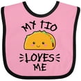 thumbnail image 3 of Inktastic My Tio Loves Me with Taco Illustration Boys or Girls Baby Bib, 3 of 4