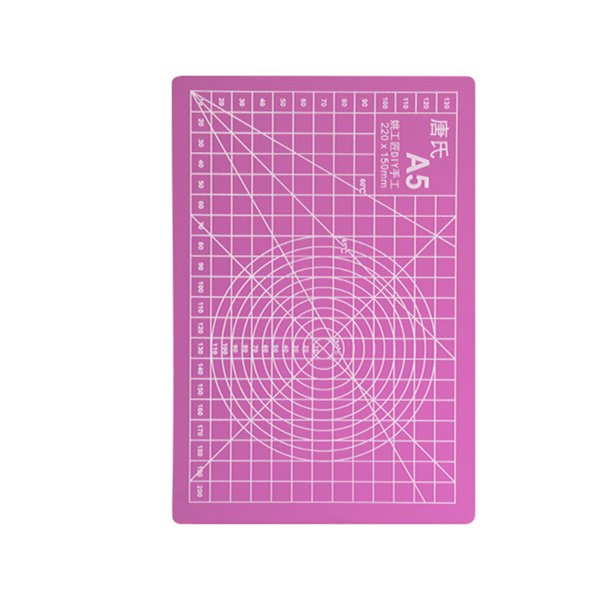 Kearding Alfombrilla de corte de PVC A5, almohadilla de corte de retazos de doble cara, herramientas de retazos, herramienta de modelo DIY Artesanía rosado