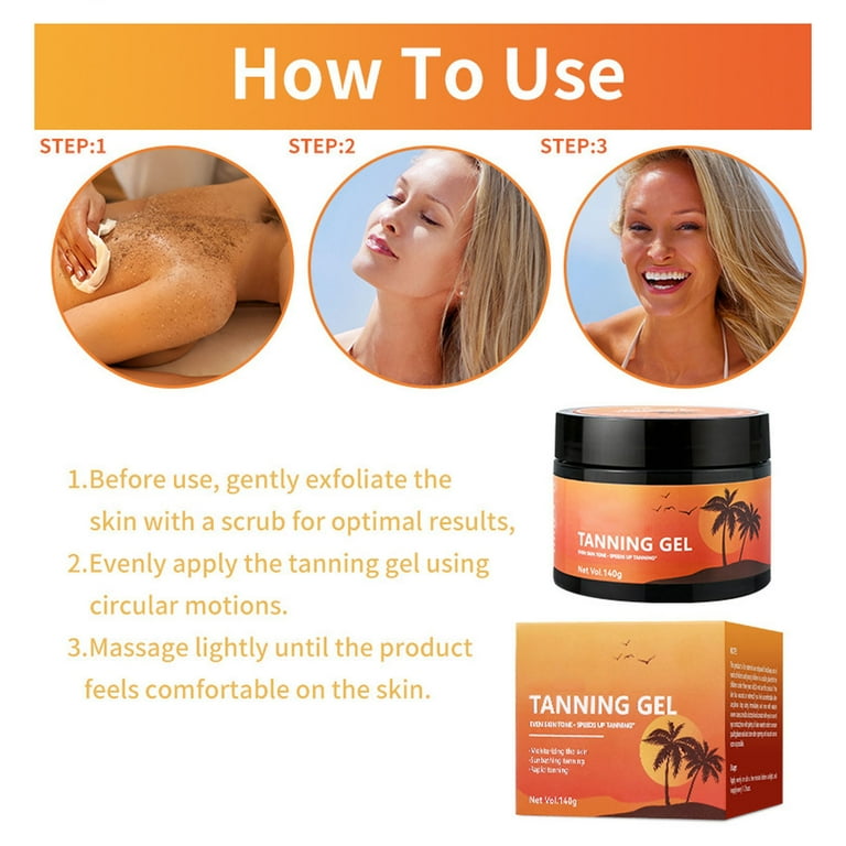 Glow Intensive Tanning Shimmer Gel - 2025 New Tanning Gel, Natural Intense Tanning Gel for Body, Darker Tan with Less Time in the Sun, for All Skin Tones 140g