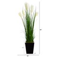 thumbnail image 2 of Nearly Natural 4.5' Wheat Plume Grass Artificial Plant in Black Metal Planter, Green, 2 of 4