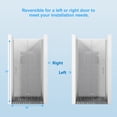 thumbnail image 5 of Logmey 36x72 Inch Bathroom Shower Door Brushed Nickel Frameless Bifold Folding Shower Door, 5 of 11